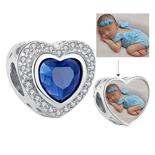 Charm Colgante Arte en Forma de Corazón- Regalo Inolvidable para Madres