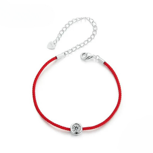 Pulsera Elegancia Roja Moissanite - Sus Secretos