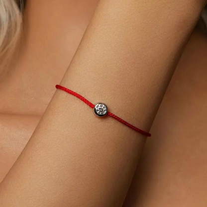 Pulsera Elegancia Roja Moissanite - Sus Secretos