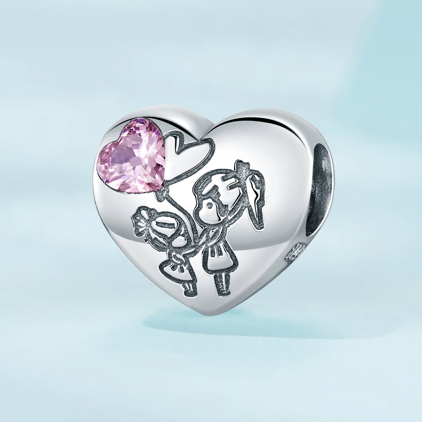 Colgante Charm Corazones Unidas