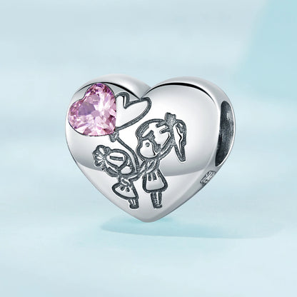 Colgante Charm Corazones Unidas