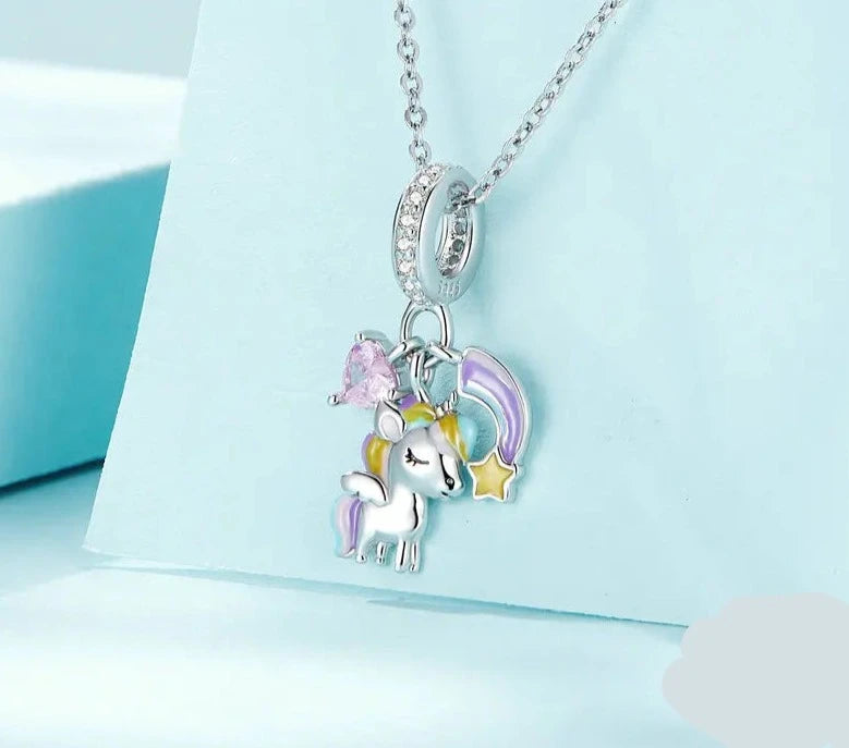 Colgante Unicornio Plata