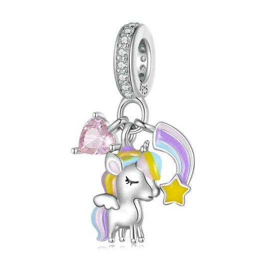 Colgante Unicornio Plata